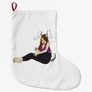 bunnygirl large christmas stocking