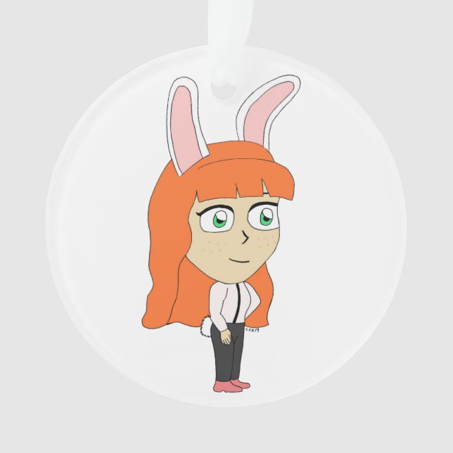 bunnygirl     ornament (Front)