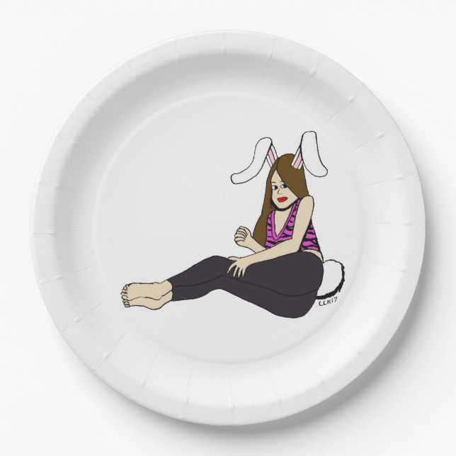 bunnygirl    paper plate (Front)