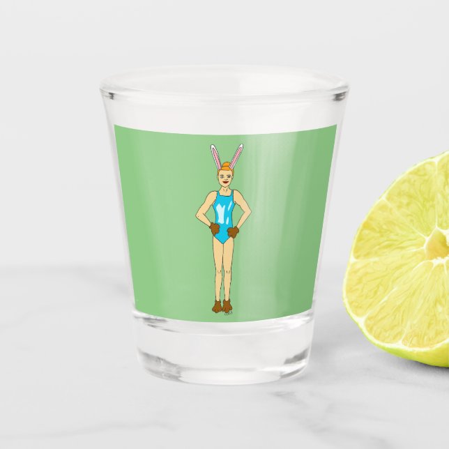 bunnygirl  shot glass (Front)