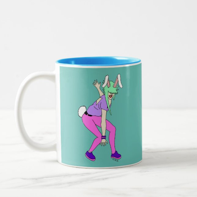 bunnygirl  Two-Tone coffee mug (Left)
