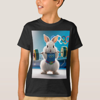 Bunnylympics: The Fluffy Weightlifting Champion T-Shirt