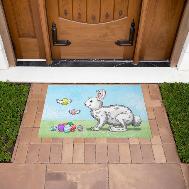 Bunny's Easter Doormat (Outdoor)