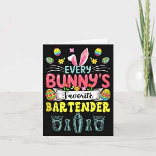 Bunny's favourite bartender easter job team huntin card