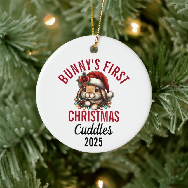 Bunny's First Christmas 2025 Ceramic Tree Decoration (Tree)