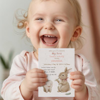 Bunny's girl First Tooth Party Invitation
