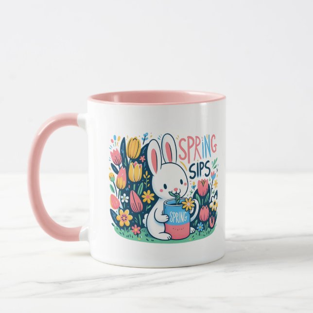 Bunny's Spring Sips  Mug (Left)