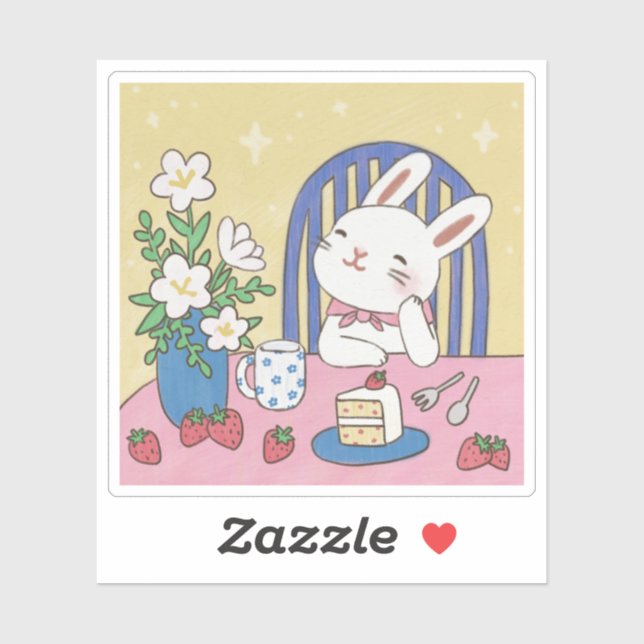 Bunny's Tea Time Illustration (Sheet)