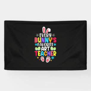 Bunny's Teacher Easter Themed Colourful Design  Banner