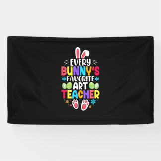 Bunny's Teacher Easter Themed Colourful Design  Banner