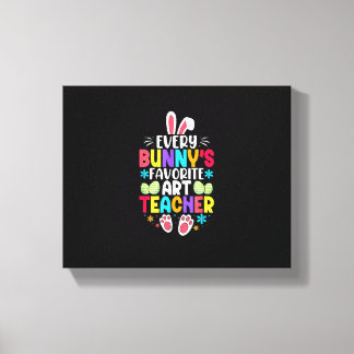 Bunny's Teacher Easter Themed Colourful Design  Canvas Print