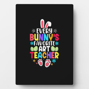 Bunny's Teacher Easter Themed Colourful Design  Plaque