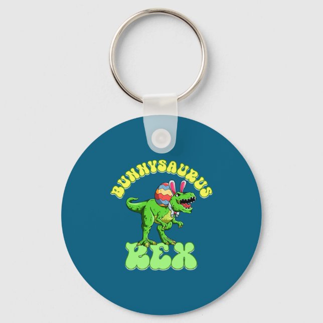 Bunnysaurus Rex Easter Rex Dinosaur Bunny Kids Din Key Ring (Front)