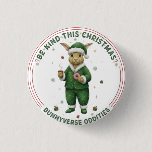 Bunnyverse christmas 3 cm round badge