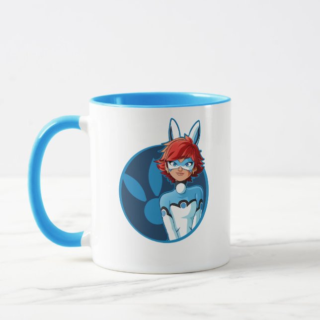 Bunnyx Blue Badge Mug (Left)