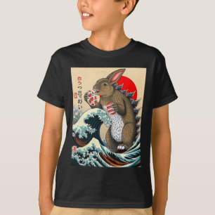 Bunnyzilla Japanese Art Funny Rabbit Easter T-Shirt
