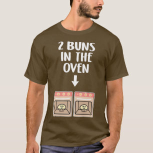 Buns In The Oven Twins Pregnancy Announcement Gend T-Shirt