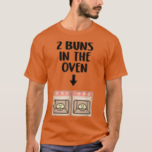 Buns In The Oven Twins Pregnancy Announcement Gend T-Shirt