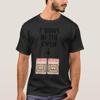 Buns In The Oven Twins Pregnancy Announcement Gend T-Shirt