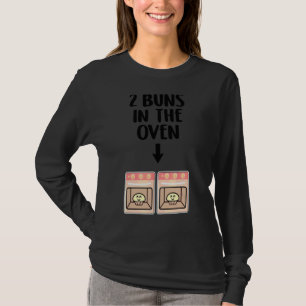 Buns In The Oven Twins Pregnancy Announcement Gend T-Shirt