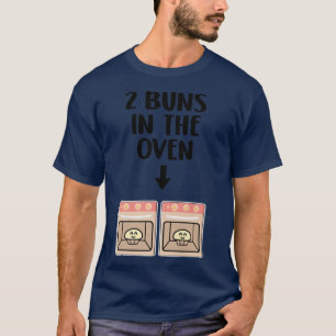 Buns In The Oven Twins Pregnancy Announcement Gend T-Shirt