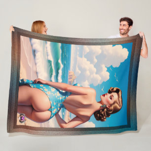 Buns Need Sun Too AI Concept Art by Xzendor7 Fleece Blanket