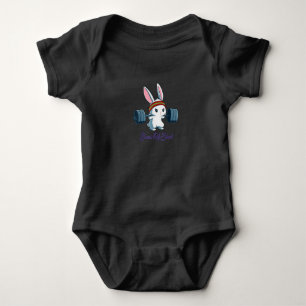 Buns of Ness Rabbit Bunny Lover Gym Workout Funny Baby Bodysuit