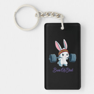 Buns Of Sl Ness Rabbit Bunny Lover Gym Workout Key Ring