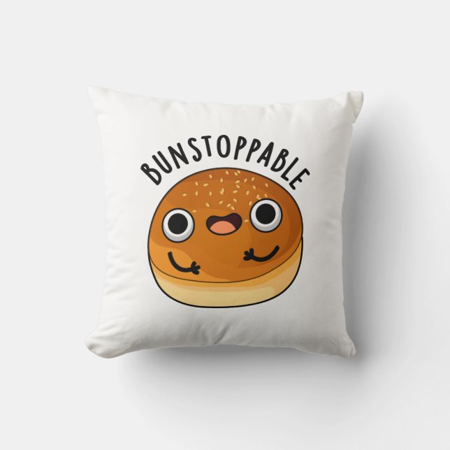 Bunstoppable Funny Bun Pun  Cushion (Front)