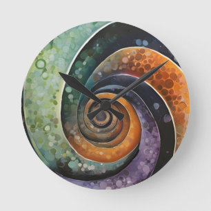 bunt und modern, design mit Spirale Round Clock