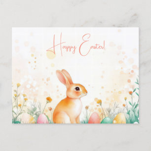 Bunte Aquarell Oster Postkarte mit Ostereiern Postcard