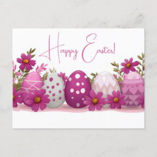 Bunte Aquarell Oster Postkarte mit Ostereiern Postcard
