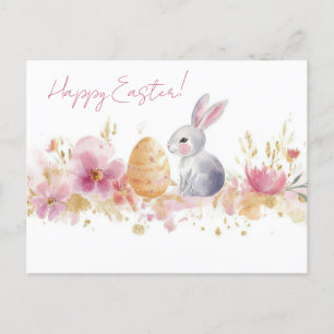Bunte Aquarell Oster Postkarte mit Ostereiern Postcard