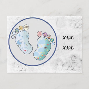 bunte Babyfüsse Postcard