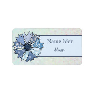 bunte Kornblume Label