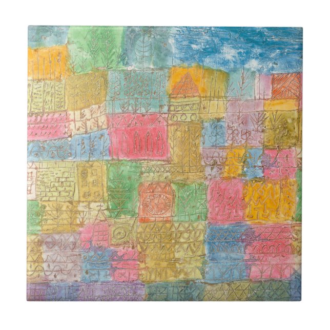 Bunte Landschaft - Paul Klee Tile (Front)