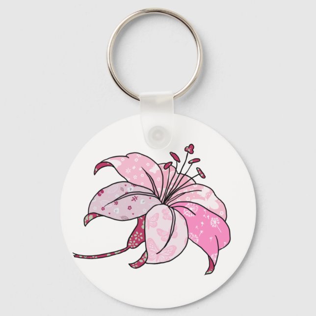 bunte Lilie  Key Ring (Front)