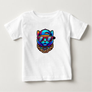 Bunte Partykatze Baby T-Shirt