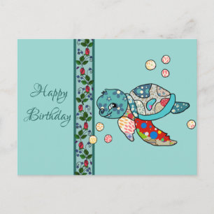 bunte Wasserschildkröte Postcard
