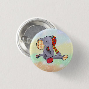 Bunter Elefant 3 Cm Round Badge