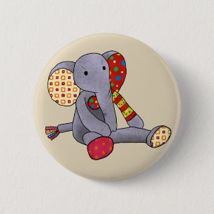 bunter Elefant  6 Cm Round Badge