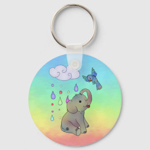 Bunter Elefant  Key Ring