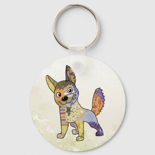 Bunter Hund Key Ring