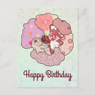 bunter Mohn Postcard