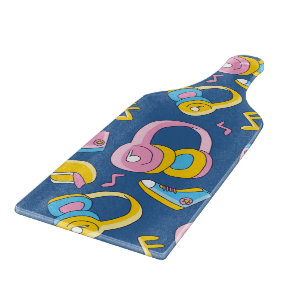 Bunter Musikmix in rosa, blau, gelb Cutting Board