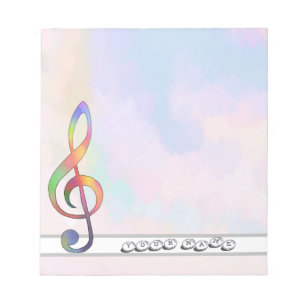 bunter Notenschlüssel  Notepad