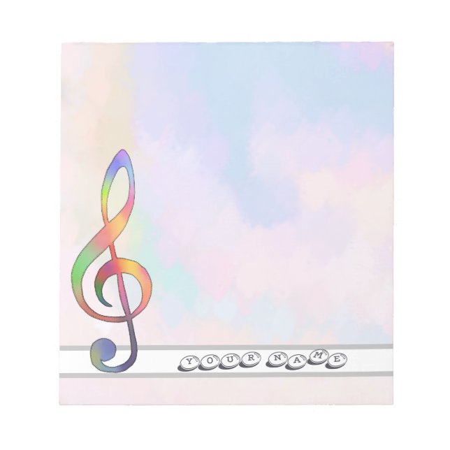 bunter Notenschlüssel  Notepad (Front)