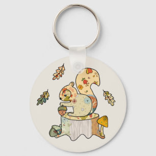 Buntes Eichhörnchen Key Ring