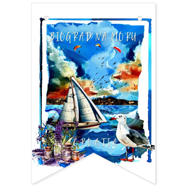 Bunting Banner - Biograd na Moru (First Flag)