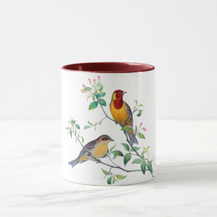 Bunting Birds on Branches Mug